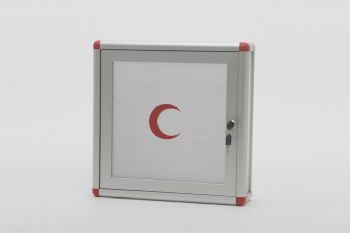 Kare Ecza Dolab 45cm Krmz Keli